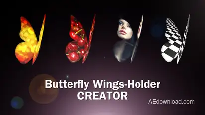 Butterfly Wings Creator Video Displays template preview