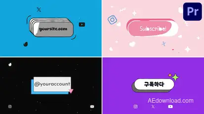 Buttons for Premiere Pro Premiere Pro template preview