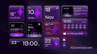 Calendar App Widget Titles template preview