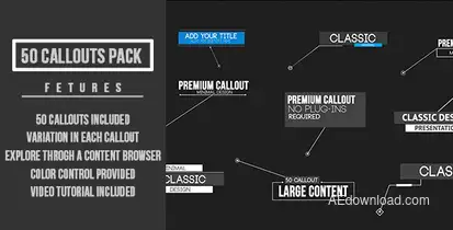 Callout Pack Video Displays template preview