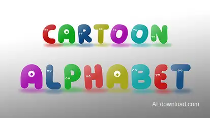 Cartoon Alphabet | After Effects Template Titles template preview