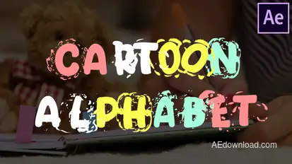 Cartoon Alphabet | After Effects Video Displays template preview