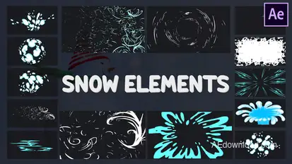 Cartoon Holiday Elements | After Effects Video Displays template preview