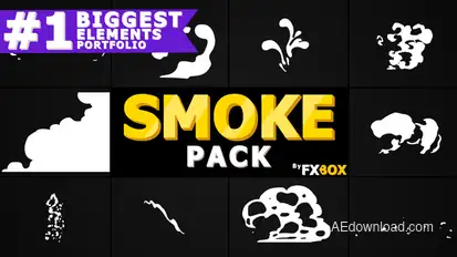 Cartoon Smoke Elements And Transitions | After Effects Video Displays template preview