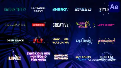 Cartoon Unique Titles | After Effects Video Displays template preview