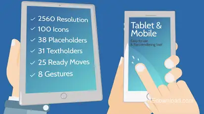 Cartoony App Promo Video Displays template preview