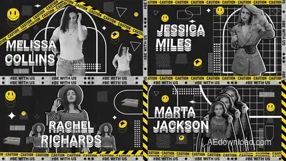 Caution Fashion Premiere Pro template preview