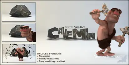 Caveman Logo Video Displays template preview
