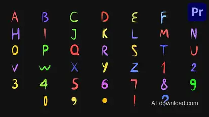 Characters Snake Alphabet | Premiere Pro MOGRT Premiere Pro template preview