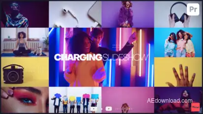 Charging Slideshow Premiere Pro template preview