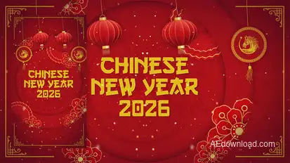 Chinese New Year 2026 Elements template preview