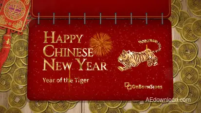 Chinese New Year Booklet Opener Video Displays template preview