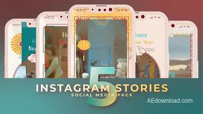 Chinese New Year Dragon Instagram Stories MOGRT Premiere Pro Premiere Pro template preview