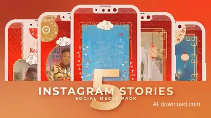 Chinese New Year Dragon Stories MOGRT Premiere Pro Premiere Pro template preview