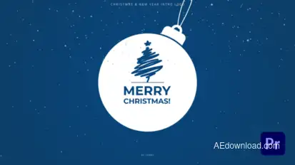 Christmas & New Year Intro Logo Premiere Pro template preview