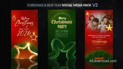 Christmas & New Year Social Media Pack V2 Openers template preview