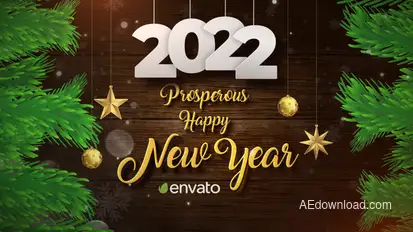 Christmas and New Year Opener 2022 Video Displays template preview