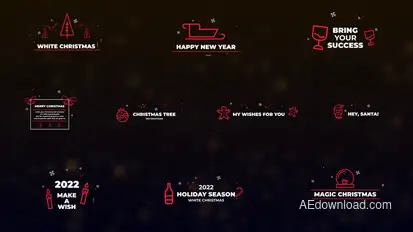 Christmas And New Year Titles || After Effects Video Displays template preview