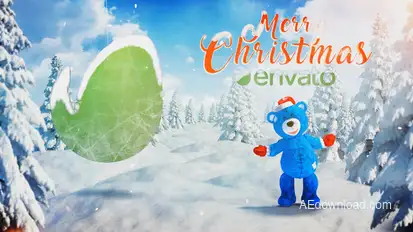 Christmas Bear Dance Ident Video Displays template preview