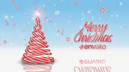 Christmas Candy Cane Greetings Video Displays template preview