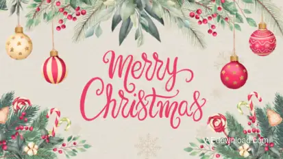 Christmas Card Opener Video Displays template preview