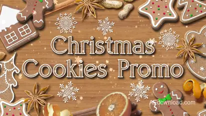 Christmas Cookies Promo Video Displays template preview