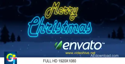 Christmas Glow Video Displays template preview
