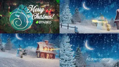 Christmas Greetings Card || After Effects Video Displays template preview