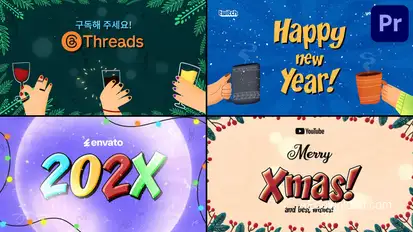 Christmas Greetings Typography | Premiere Pro MOGRT Premiere Pro template preview