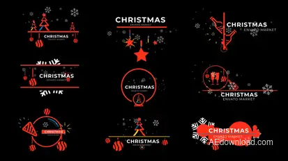 Christmas Icon Titles 2022 Video Displays template preview