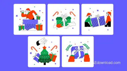 Christmas Illustration After Effect Elements template preview