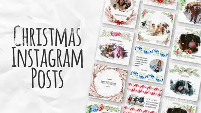Christmas Instagram Posts Video Displays template preview