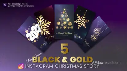 Christmas Instagram Story Video Displays template preview