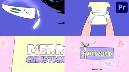 Christmas Letter Logo Opener for Premiere Pro Premiere Pro template preview