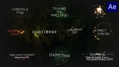 Christmas Magic Titles | After Effects Video Displays template preview