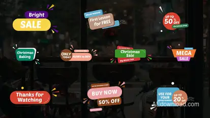 Christmas Mega Sale Titles || After Effects Video Displays template preview