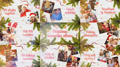Christmas Memories / Winter Holidays Photo Album / New Year Greetings / Xmas Slideshow Video Displays template preview
