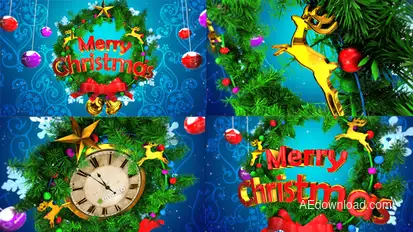 Christmas Opener & Countdown Video Displays template preview