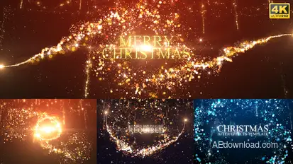 Christmas Particle Lights Reveal Video Displays template preview