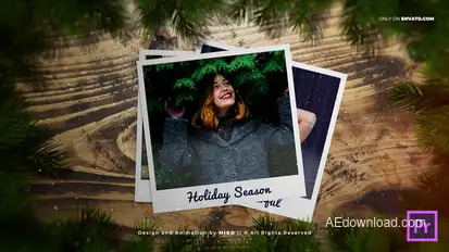 Christmas Photo Opener Video Displays template preview