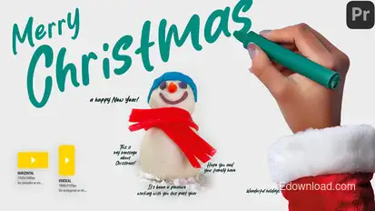 Christmas Play Dough Premiere Pro template preview