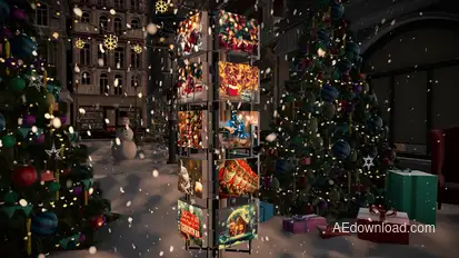 Christmas Postcards Slideshow Premiere Pro template preview