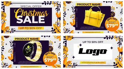 Christmas SALE Video Displays template preview