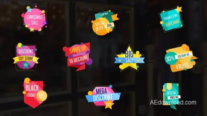 Christmas Sales Titles || After Effects Video Displays template preview