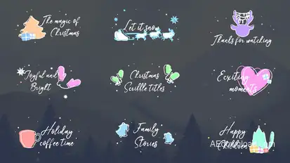 Christmas Scribble Titles | After Effects Video Displays template preview