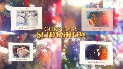 Christmas Slideshow - Winter Photo Gallery Video Displays template preview