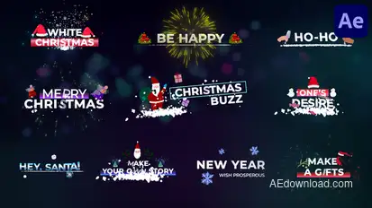 Christmas Titles for After Effects Video Displays template preview