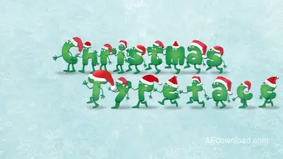 Christmas Typeface  | After Effects Template Video Displays template preview