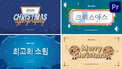 Christmas Typography | Premiere Pro MOGRT Premiere Pro template preview