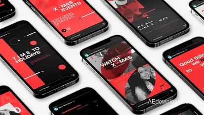 Christmas Urban Stories Video Displays template preview